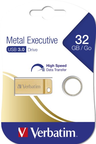 Verbatim Metal Executive 32 GB - USB 3.0 Drive – Gold