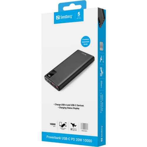 Sandberg Powerbank USB-C PD 20W 10000