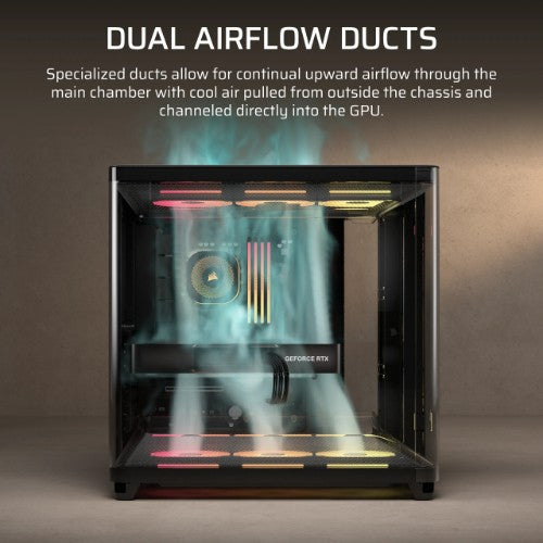 Corsair AIR 5400 LX-R RGB iCUE LINK Midi Tower Black