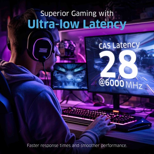 Klevv 32GB (2x16GB) 6000MHz CL28 DDR5 GAMING RAM MODULE 28-36-36-76 1.35V FIT V KIT