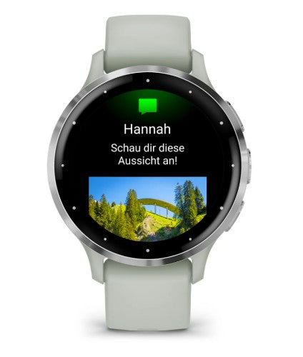 Garmin Venu 3S 3.05 cm (1.2") AMOLED 41 mm Digital 390 x 390 pixels Touchscreen Grey, Silver Wi-Fi GPS (satellite)