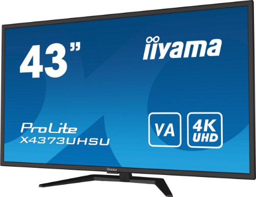 iiyama ProLite 43" large format desktop monitor with 4K resolution, offering you the power of four displays packed into one