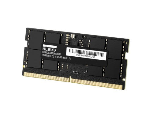 Klevv 16GB LAPTOP RAM MODULE DDR5 5600MT/s PC5-44800 UNBUFFERED NON-ECC SODIMM 1.1V 2GX8 CL46
