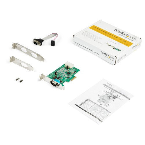 StarTech.com 2-port PCI Express RS232 Serial Adapter Card - PCIe RS232 Serial Host Controller Card - PCIe to Serial DB9 - 16950 UART - Low Profile Expansion Card - Windows & Linux
