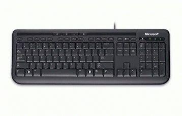 Microsoft Wired Desktop 600 keyboard Mouse included USB QWERTY UK English Black