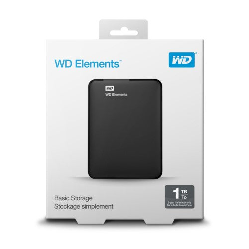 Western Digital Elements Portable external hard drive 1 TB 2.5" Micro-USB B 3.2 Gen 1 (3.1 Gen 1) Black