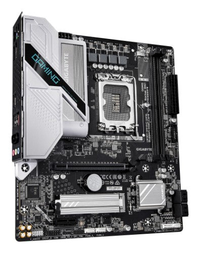 GIGABYTE H810M GAMING WIFI6 Motherboard - Intel Core Ultra (Series 2) CPUs, 4+1+2 Phases VRM, up to 6400MHz DDR5, 1xPCIe 4.0 M.2, 2.5GbE LAN, WIFI 6, USB 3.2 Gen 1