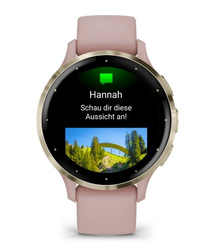 Garmin Venu 3S 3.05 cm (1.2") AMOLED 41 mm Digital 390 x 390 pixels Touchscreen Gold, Rose Wi-Fi GPS (satellite)