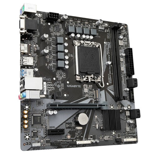 GIGABYTE H610M H Motherboard - Supports Intel Core 14th CPUs, 6+1+1 Hybrid Digital VRM, up to 5600MHz DDR4 (OC), 1xPCIe 3.0 M.2, GbE LAN, USB 3.2 Gen 1