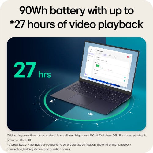 LG Gram Pro 17Z90TR-E 17" Hybrid AI Laptop - Intel® Core™ Ultra 7 255H, NVIDIA GeForce RTX5050 GPU, 1TB SSD, 32 GB RAM - Black - [2025]