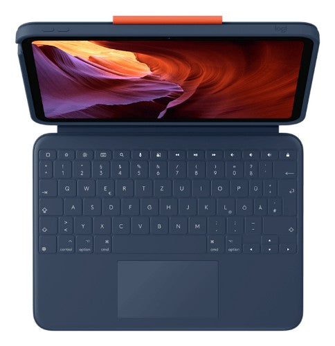 Logitech Rugged Combo 4 Touch QWERTZ German Smart Connector Blue