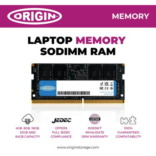 Origin Storage 8GB DDR5 5600MHz SODIMM 1Rx16 Non-ECC 1.1V
