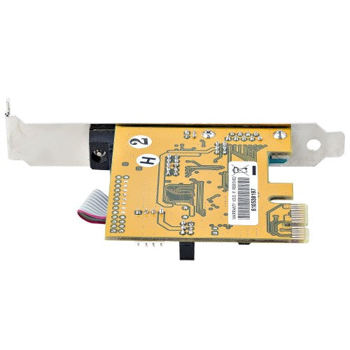 StarTech.com 2-Port PCI Express Serial Card, Dual Port PCIe to RS232 (DB9) Serial Card, 16C1050 UART, Standard or Low Profile Brackets, COM Retention, For Windows & Linux