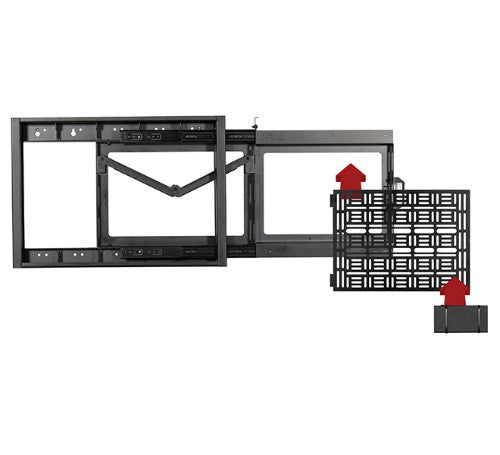 B-Tech Flat Screen Wall Mount with Slide-Out AV Storage Tray (VESA 600 x 400)