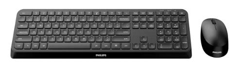 Philips 3000 series SPT6307B/26 keyboard Mouse included Universal RF Wireless QWERTZ German Black
