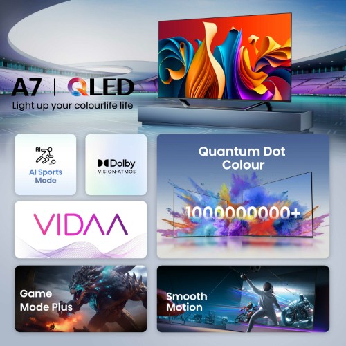 Hisense 43A7NQTUK TV 109.2 cm (43") 4K Ultra HD Smart TV Wi-Fi Grey 250 cd/m²