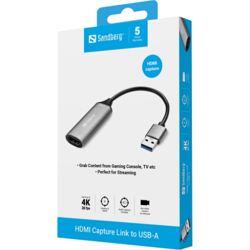 Sandberg HDMI Capture Link to USB-A