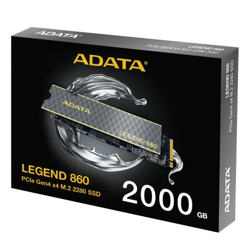 ADATA LEGEND 860 SLEG-860-2000GCS internal solid state drive 2 TB M.2 PCI Express 4.0 NVMe 3D NAND