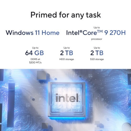 ASUS V500 Mini Tower V501MV-B724H10W Intel Core 7 240H 16 GB DDR5-SDRAM 512 GB SSD Windows 11 Home PC Black