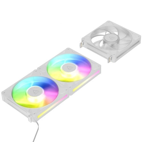 ARCTIC BioniX P14 A-RGB (White) – 3 Pack 140 mm PWM Fan with Daisy Chain