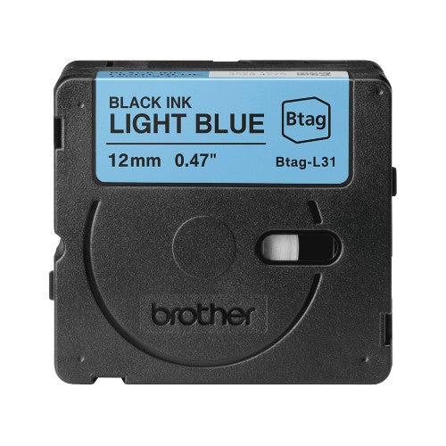 Brother BTAG-L31 DirectLabel-etikettes black on blue bright 12mm x 4m for Brother Btag 12mm
