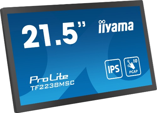 iiyama TF2238MSC-B1 computer monitor 53.3 cm (21") 1920 x 1080 pixels Full HD LED Touchscreen Black