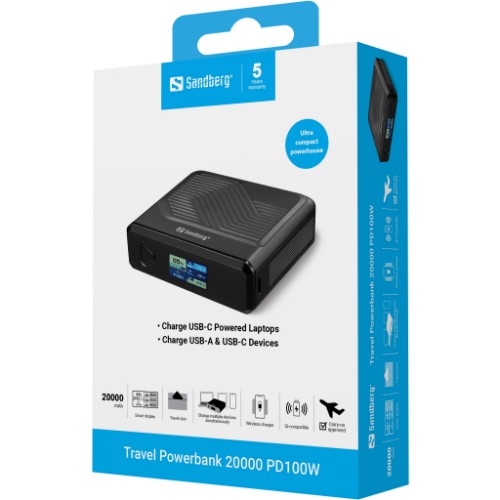 Sandberg Travel Powerbank 20000 PD100W
