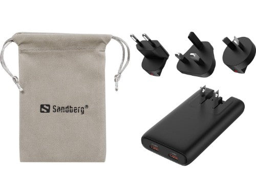 Sandberg 4in1 TravelCharger 65W Black