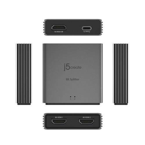 j5create JDSH812 8K HDMI™ 2.1 2-Way Splitter