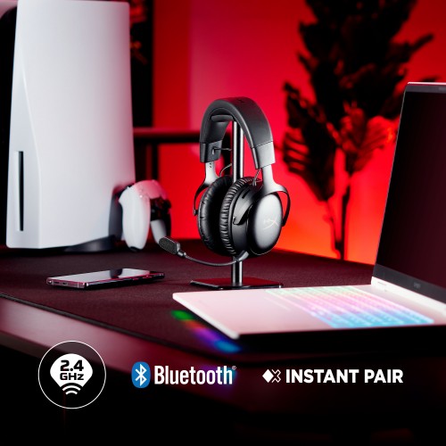 HyperX Cloud III S Wireless - Gaming Headset (Black-Red)