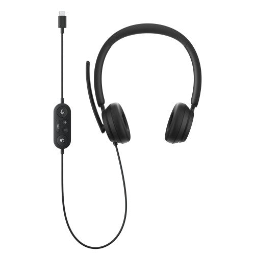 Microsoft MS Modern USB-C Headset Black DA/FI/NO/SV Commercial - Headset Wired Head-band Office/Call center USB Type-C