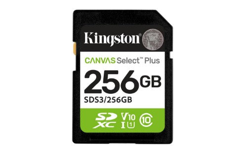 Kingston Technology 256GB SDXC Canvas Select Plus Gen3 150MB/s C10 UHS-I U1 V10