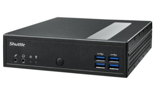 Shuttle XPC slim Barebone DL40N, Intel N150, 1x DDR5, 2x LAN (2x 2.5Gbit), 2xCOM,1xHDMI,1xDP, 1x VGA, fanless, 24/7 permanent operation