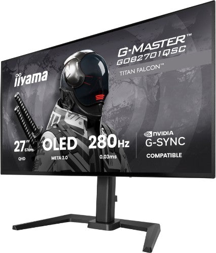 iiyama G-MASTER GOB2701QSC-B1 computer monitor 68.6 cm (27") 2560 x 1440 pixels 2K Ultra HD OLED Black