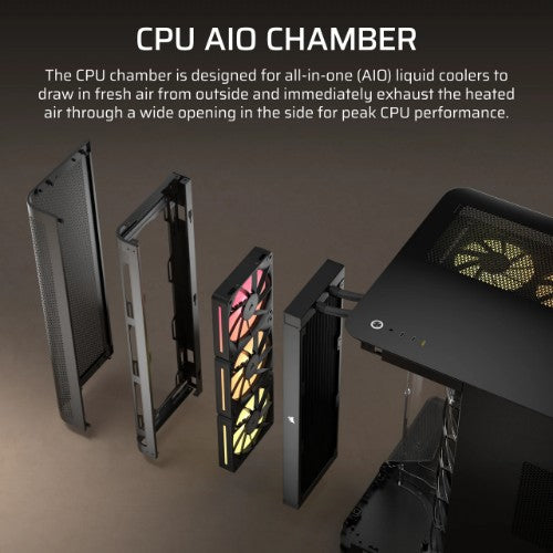 Corsair AIR 5400 LX-R RGB iCUE LINK Midi Tower Black