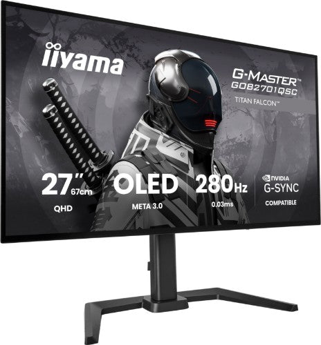 iiyama G-MASTER GOB2701QSC-B1 computer monitor 68.6 cm (27") 2560 x 1440 pixels 2K Ultra HD OLED Black