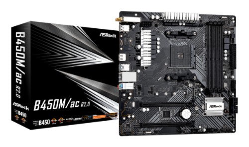 Asrock B450M/ac R2.0 AMD B450 Socket AM4 micro ATX