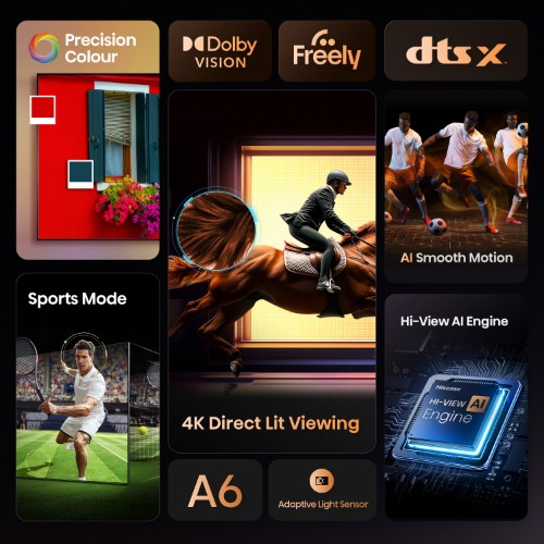 Hisense 65" A6QTUK 4K Ultra HD Smart TV with Freely
