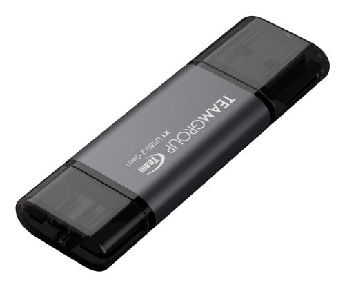 Team Group X1 USB 3.2 Gen1 USB flash drive 128 GB USB Type-A / USB Type-C 3.2 Gen 1 (3.1 Gen 1) Black, Grey