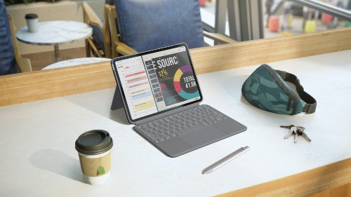 Logitech Combo Touch QWERTZ German Smart Connector Grey