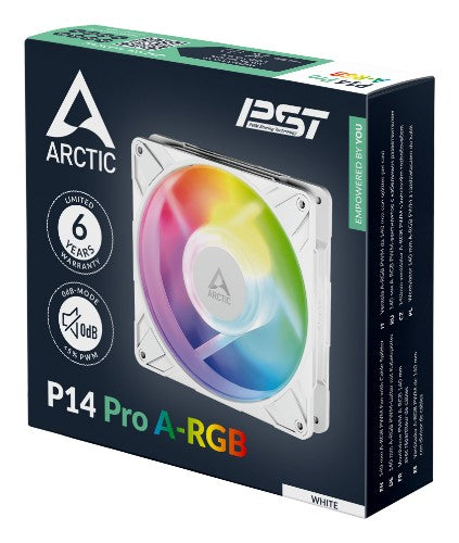 ARCTIC P14 Pro A-RGB (White) 140 mm A-RGB PWM Fan with Cable Splitter