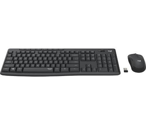 Logitech MK295 Silent keyboard Mouse included Office RF Wireless QWERTZ German Graphite