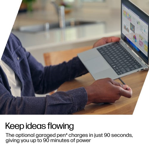 HP EliteBook 8 Flip G1i 13 inch Notebook AI PC Intel Core Ultra 7 255U Hybrid (2-in-1) 33.8 cm (13.3") Touchscreen WUXGA 16 GB LPDDR5x-SDRAM 512 GB SSD Wi-Fi 6E (802.11ax) Windows 11 Pro Silver