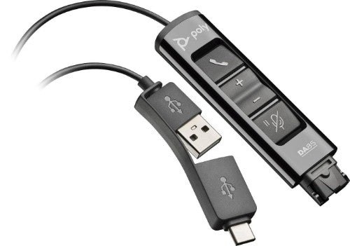 HP Poly DA85 USB to QD Black Adapter TAA
