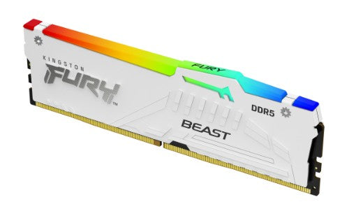 Kingston Technology FURY Beast 32GB 6400MT/s DDR5 CL32 DIMM (Kit of 2) White RGB EXPO