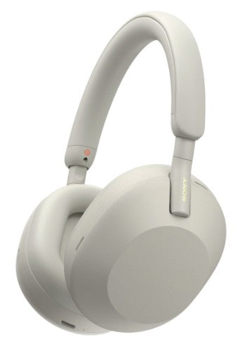 Sony WH-1000XM5 Noise Cancelling Wireless Headphones, 30 hours battery life, Overhead Bluetooth Headphones, Optimised for Alexa and Google Assistant, IOS and Android with Built-In Mic, in Silver