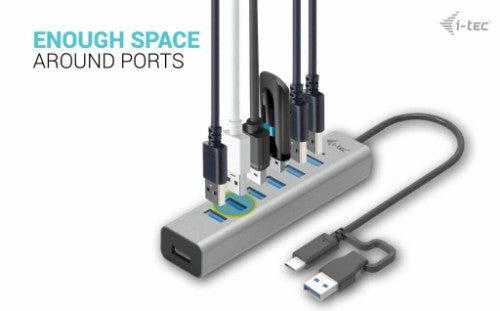 i-tec USB-C/USB-A Charging Metal HUB 7 Port