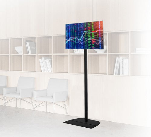 B-Tech Universal Flat Screen Floor Stand (VESA 100 x 100) - 1.6m Ø50mm Pole