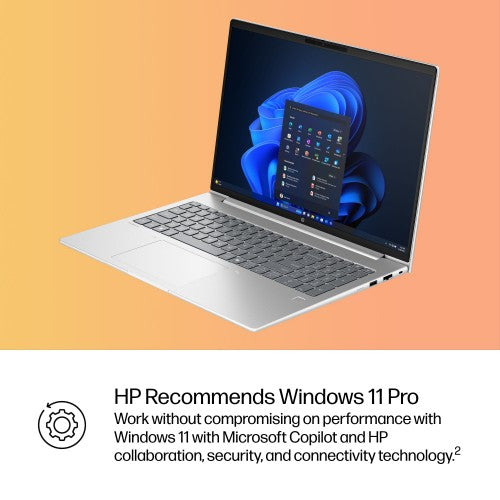 HP ProBook 4 G1i Intel Core Ultra 5 225H Laptop 40.6 cm (16") WUXGA 16 GB DDR5-SDRAM 512 GB SSD Wi-Fi 7 (802.11be) Windows 11 Pro AI PC Silver