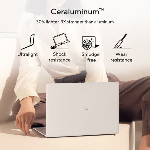 ASUS Zenbook S16 UM5606GA-SR040W Copilot+ PC AMD Ryzen™ AI 7 445 Laptop 40.6 cm (16") Touchscreen 3K 32 GB LPDDR5x-SDRAM 1 TB SSD Wi-Fi 7 (802.11be) Windows 11 Home White